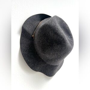 Rag & Bone, Packable Gray Abbott Fedora Hat, Medium